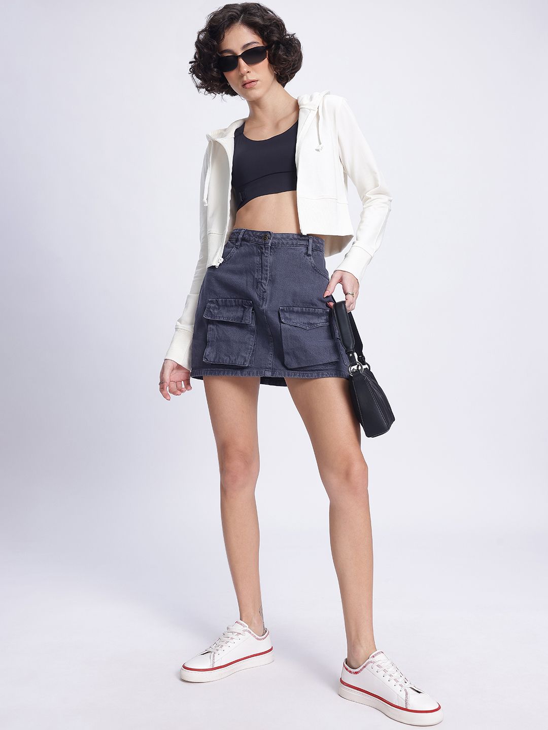 DressBerry Hooded Crop Sweatshirt