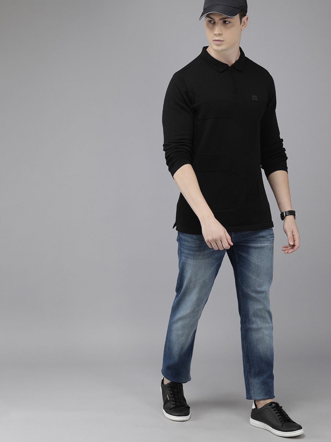 THE BEAR HOUSE Ardor Edition Men Cotton Brand Logo Printed Polo Collar Slim Fit T-shirt