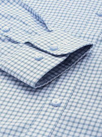 Raymond Men Slim Fit Micro Checks Pure Cotton Formal Shirt