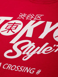 DILLINGER Women Red & White Typography Printed Pure Cotton Oversized T-shirt