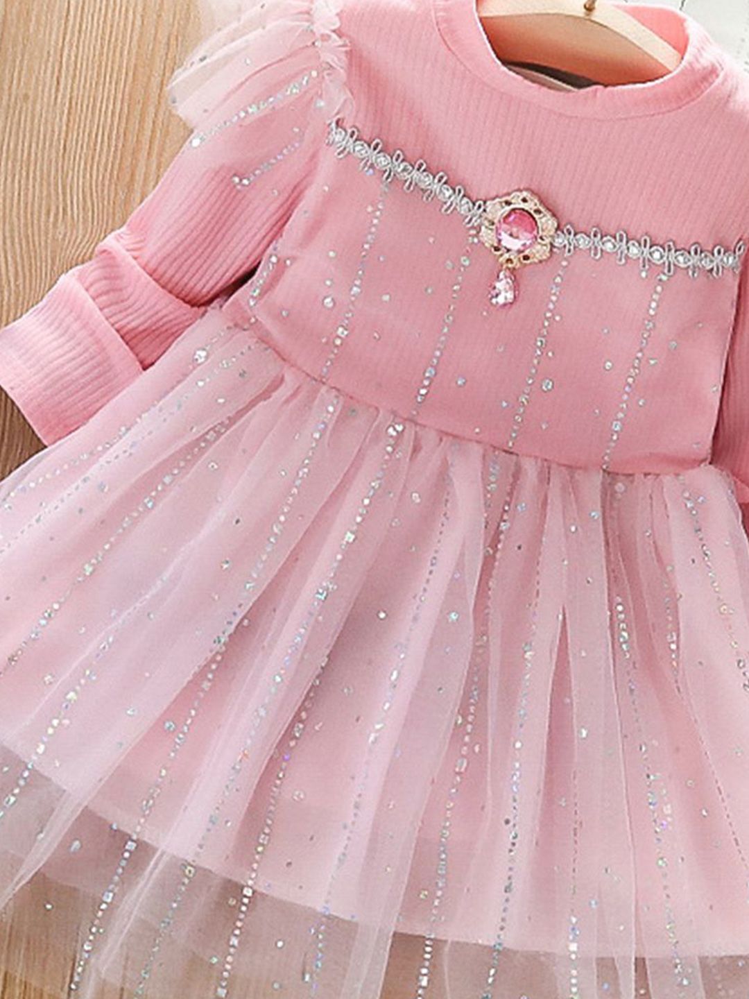 YK Girls Fit & Flare Cotton Dress