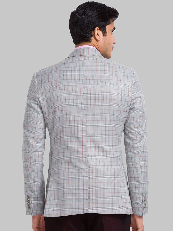 Park Avenue Checked Single-Breasted Slim-Fit Blazers