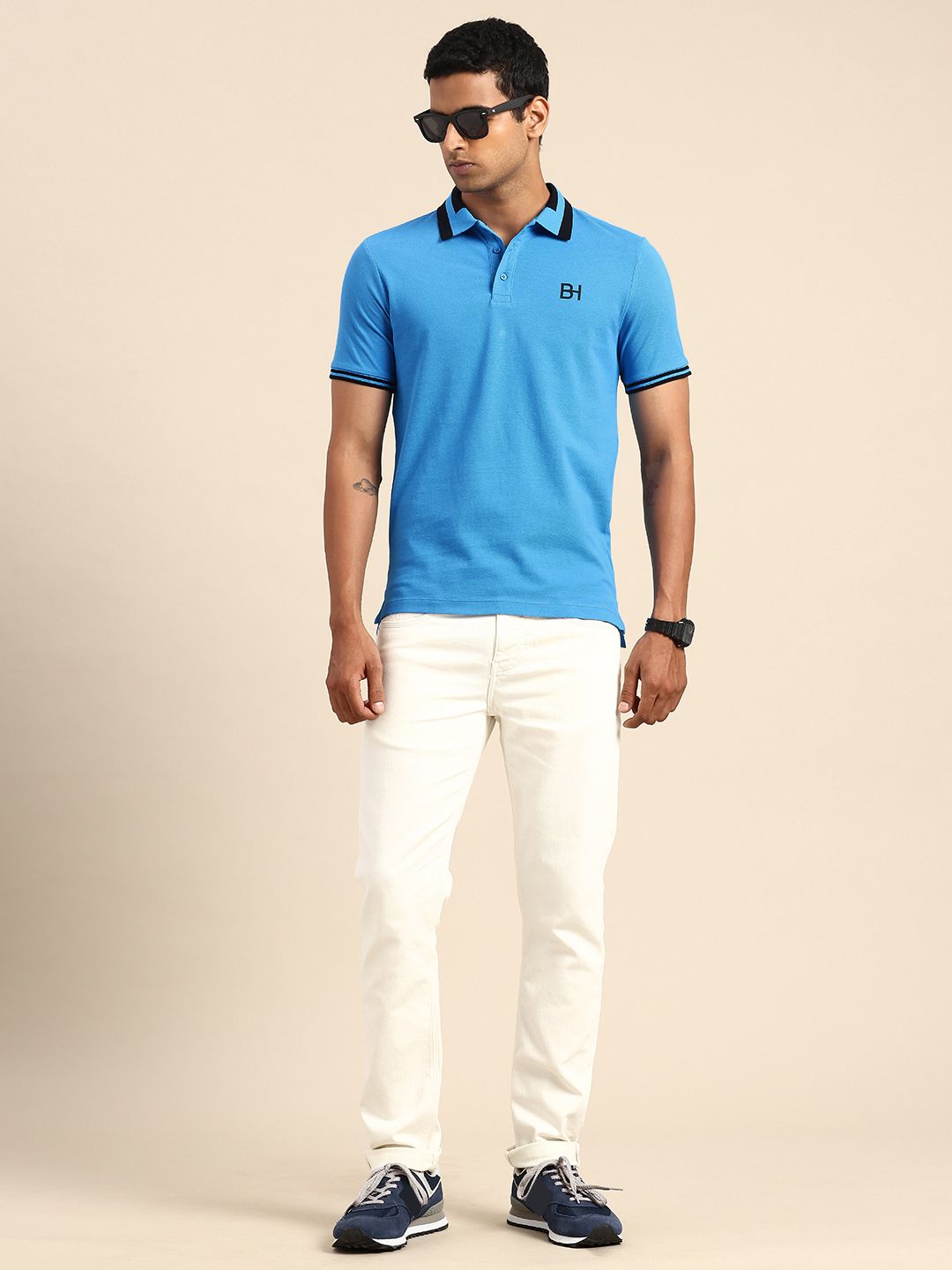 Being Human Polo Collar Pure Cotton T-shirt