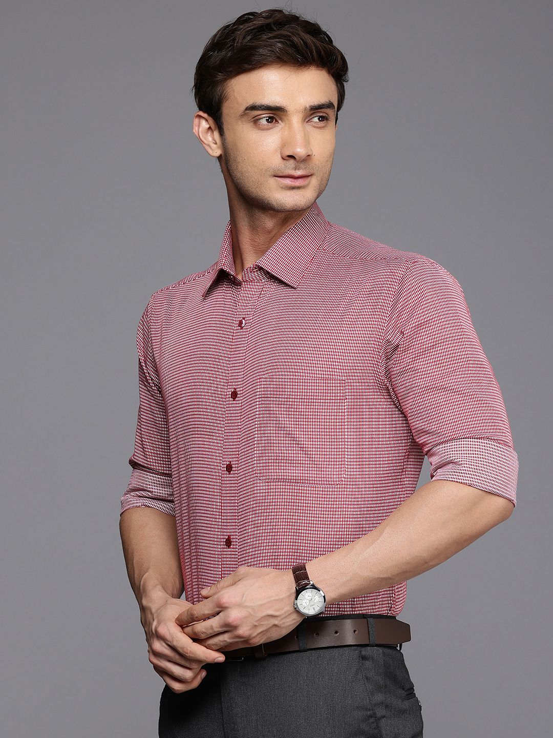 Raymond Slim Fit Opaque Pure Cotton Formal Shirt