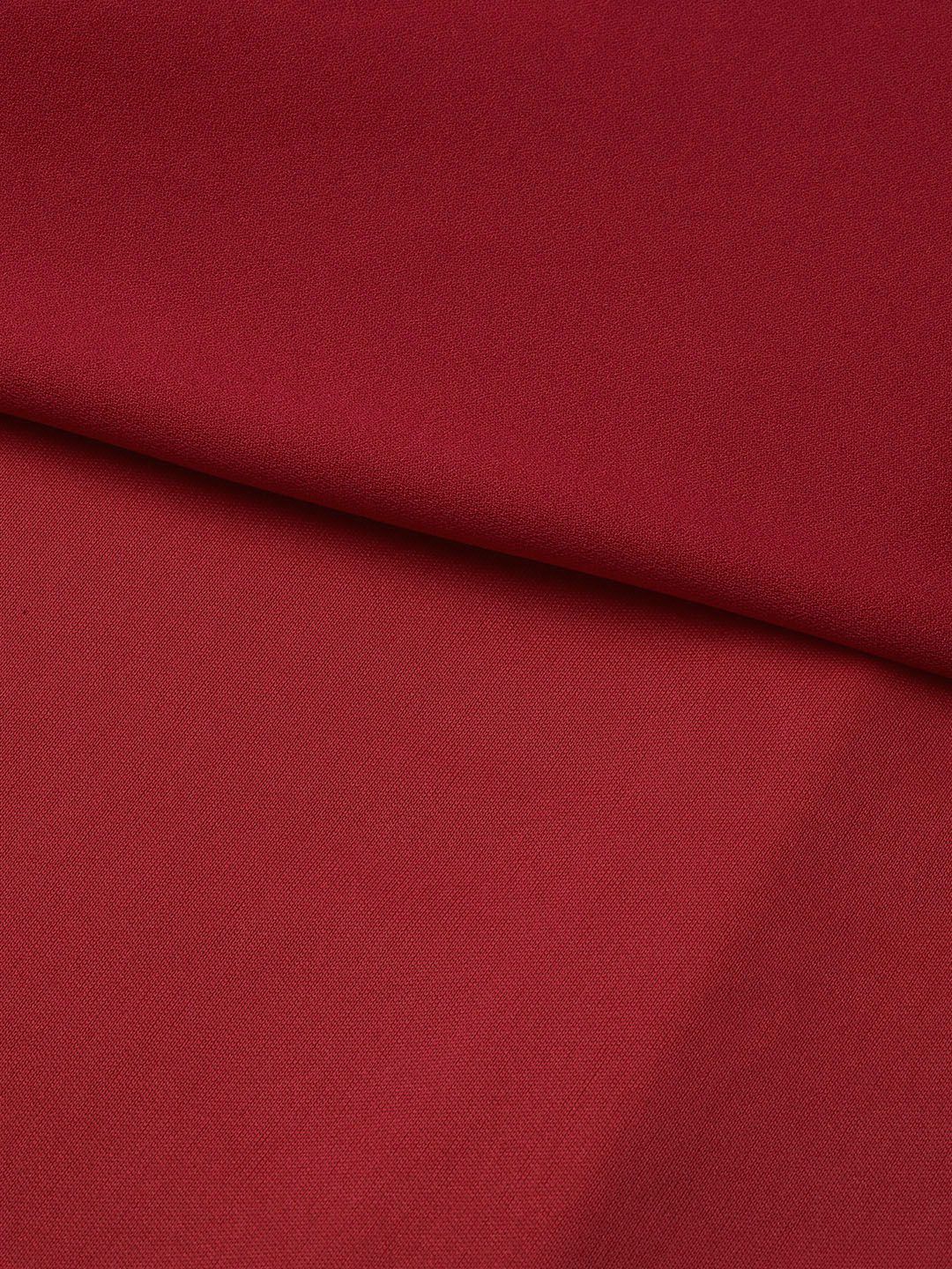 SASSAFRAS Maroon Tiered Maxi Dress