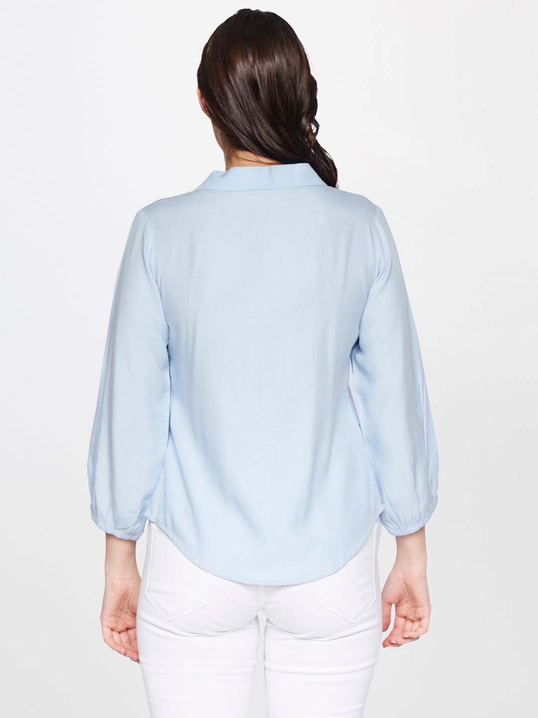 AND Puff Sleeve Wrap Top