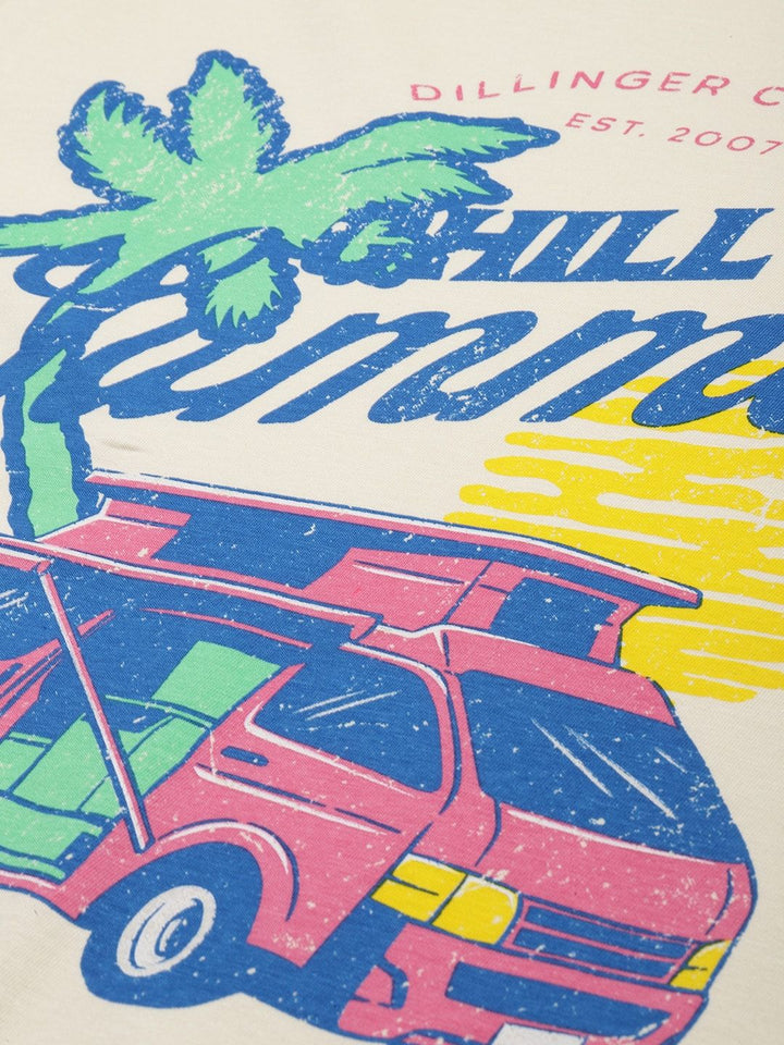 DILLINGER Graphic Printed Oversized Pure Cotton T-Shirt