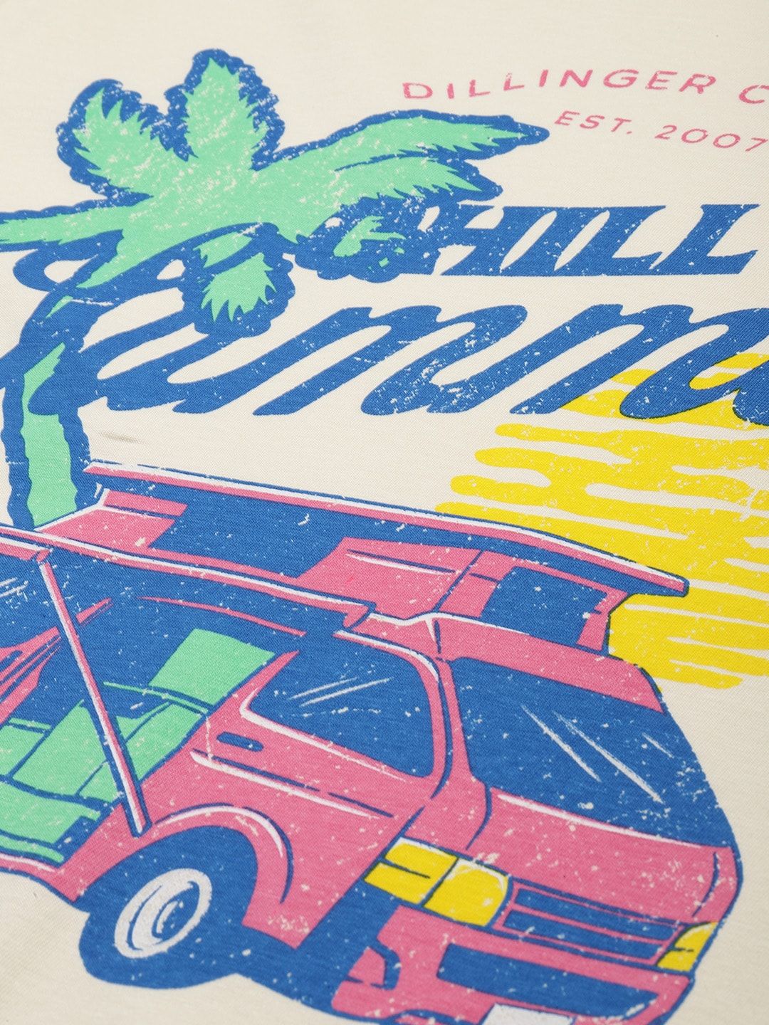 DILLINGER Graphic Printed Oversized Pure Cotton T-Shirt