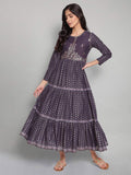 W Ethnic Motifs Maxi Cotton Dress
