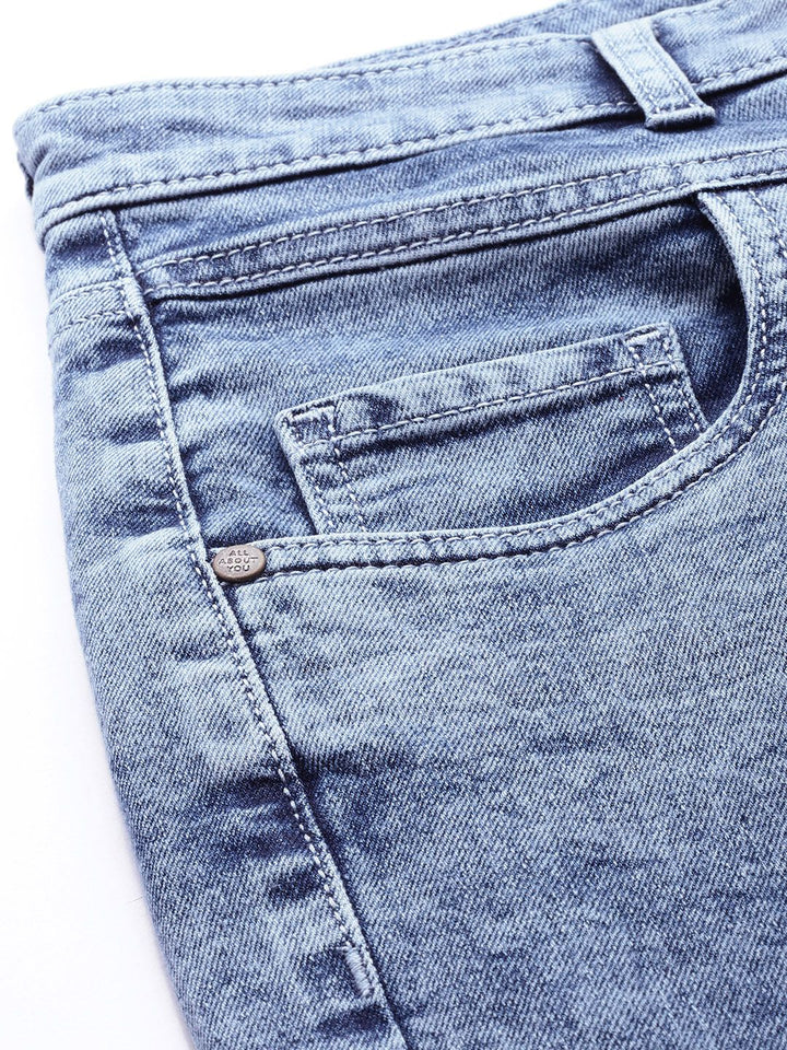 all about you Women Mom Fit Heavy Fade Stretchable Jeans