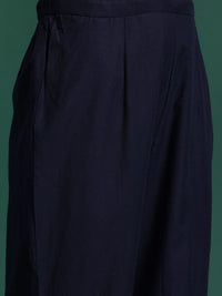 Indo Era Floral Printed Panelled Gotta Patti Pure Cotton Kurta With Trousers & Dupatta