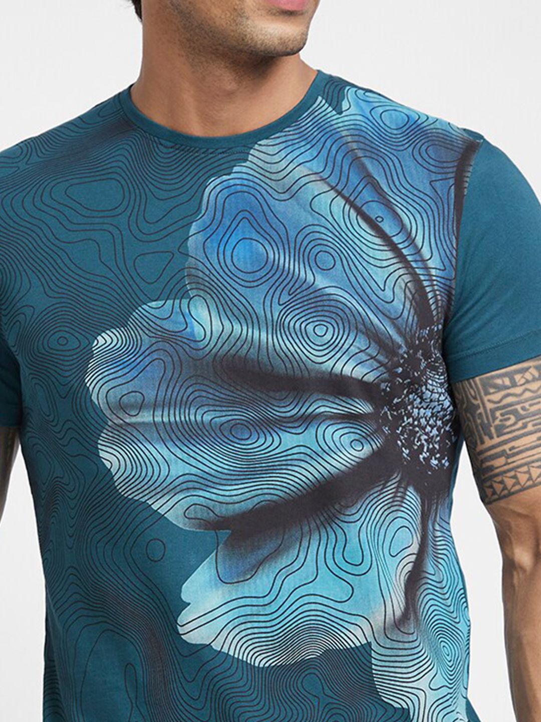 Being Human Floral Printed Cotton T-shirt