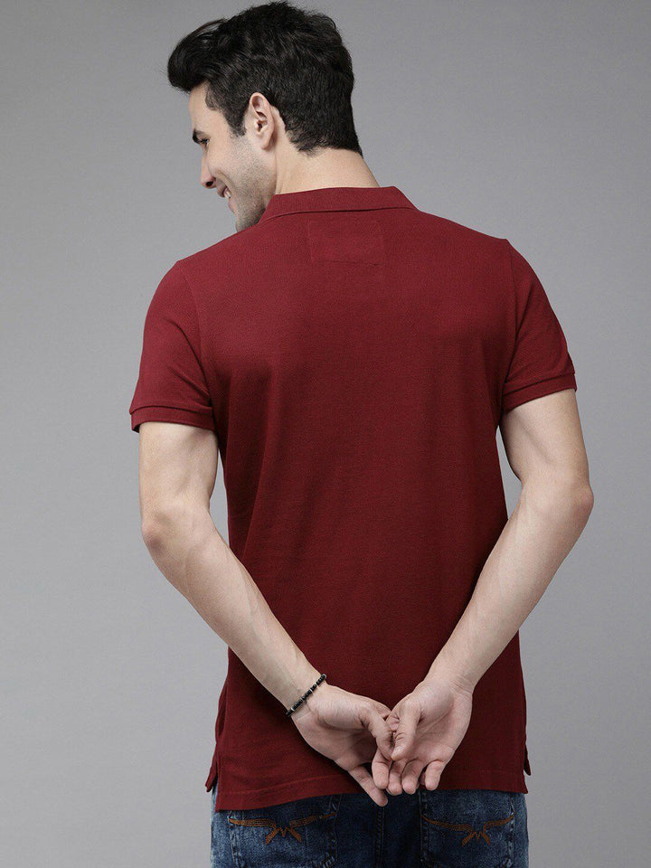 THE BEAR HOUSE Polo Collar Pure Cotton Slim Fit T-shirt
