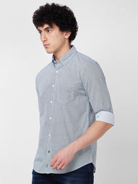 SPYKAR Geometric Printed Cotton Casual Shirt