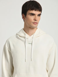 THE BEAR HOUSE Typography Printed Hooded Pure Cotton Pullover Sweatshirt