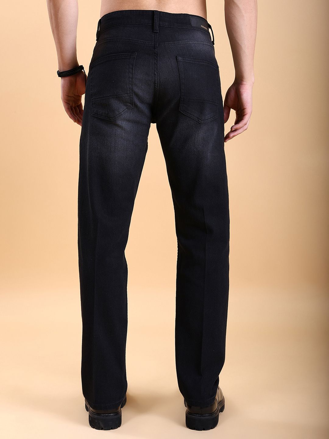 HIGHLANDER Men Straight Fit Clean Look Stretchable Jeans