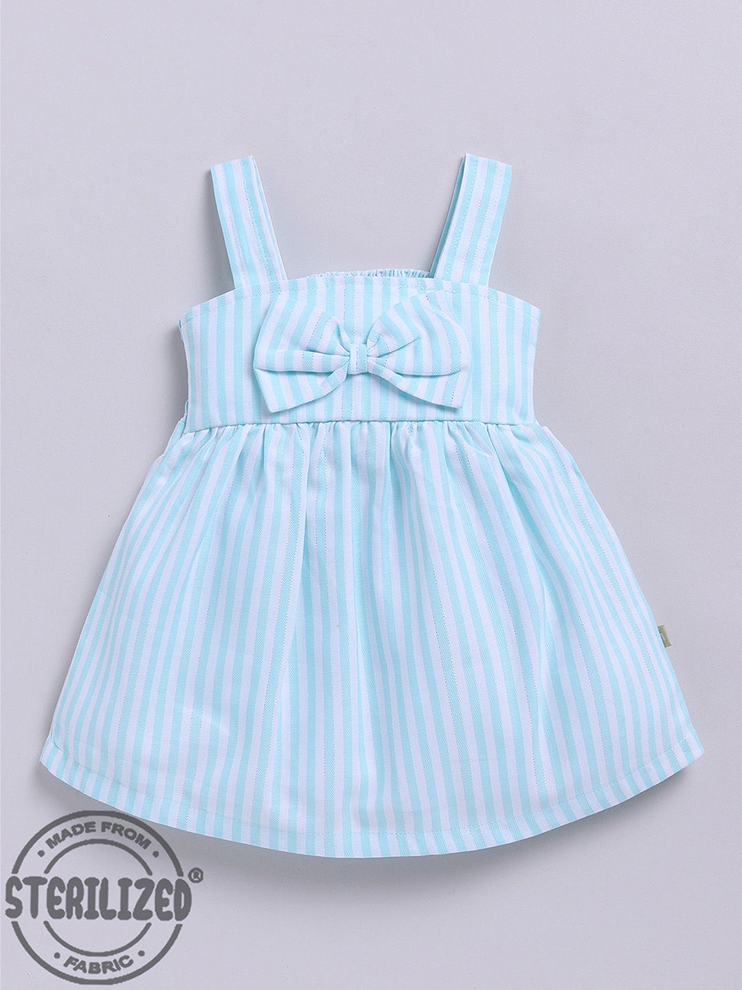 Moms Love Infant Girls Cotton Striped Fit & Flare Dress
