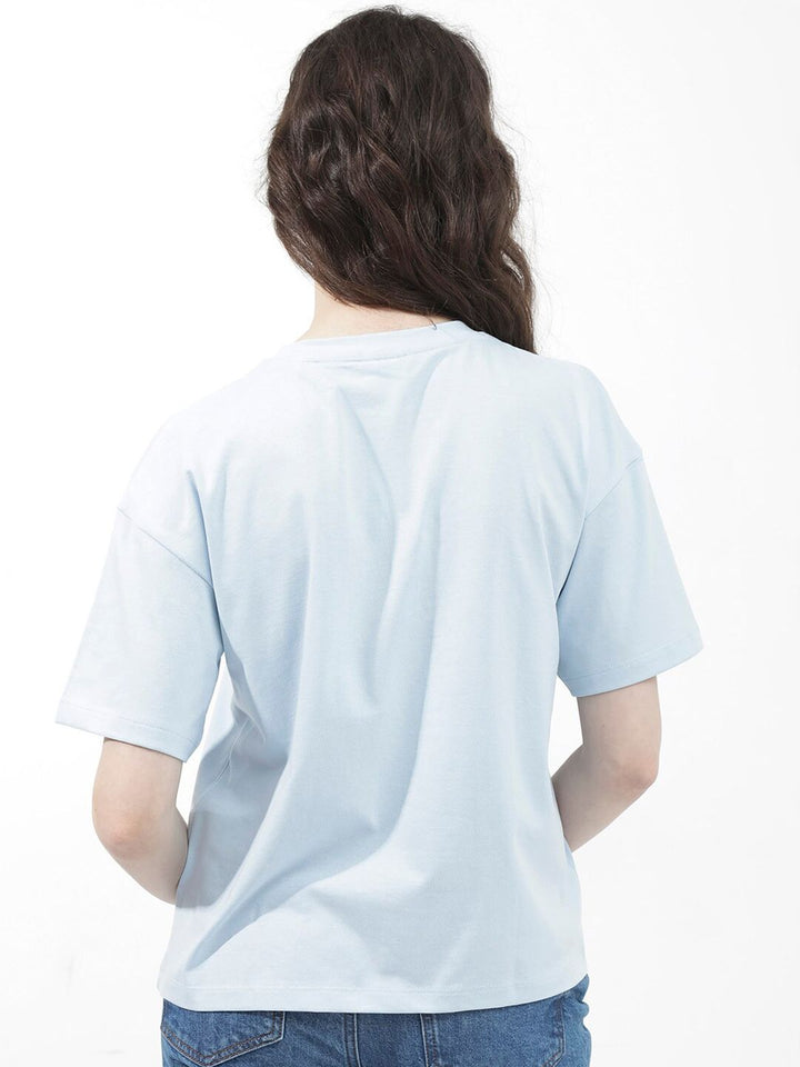 RAREISM Round Neck Drop-Shoulder Sleeves Cotton Boxy T-shirt