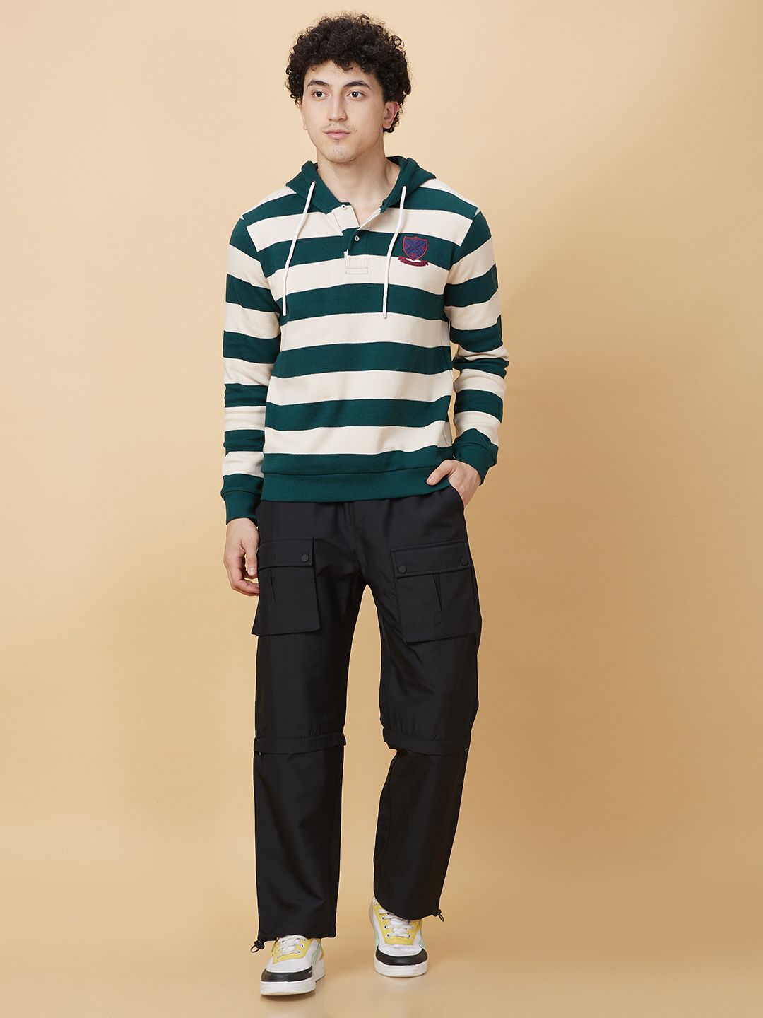 Being Human Striped Hooded Sweatshirt