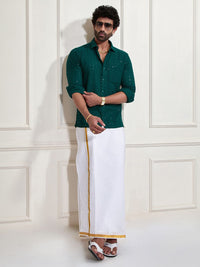 VASTRAMAY Premium Sequinned Embellished Ethnic Shirt