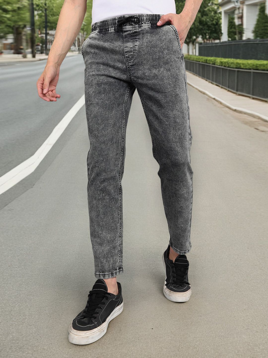 Urbano Fashion Men Heavy Fade Stretchable Jeans