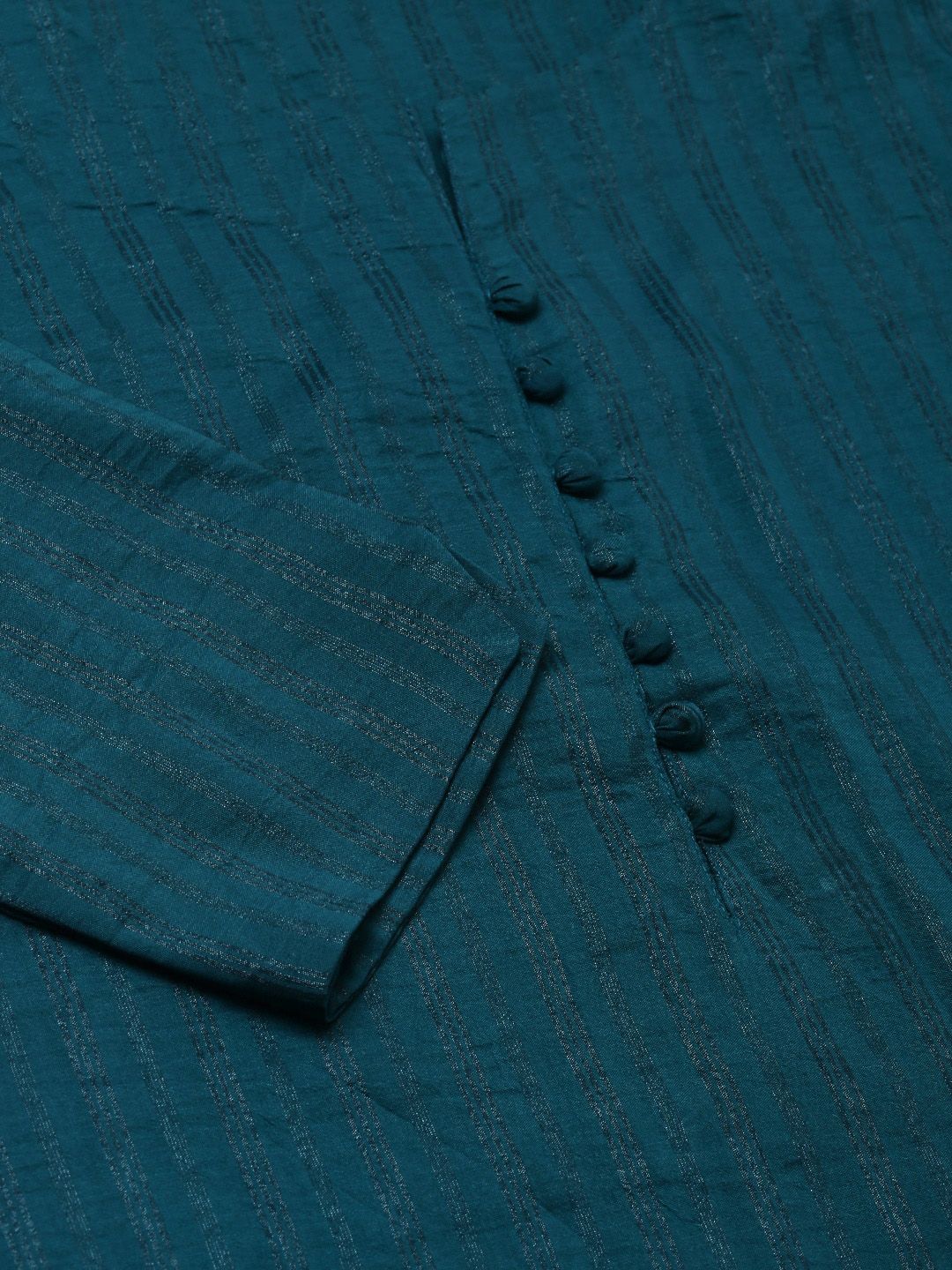 KALINI Stripes Printed Regular Kurta with Trousers