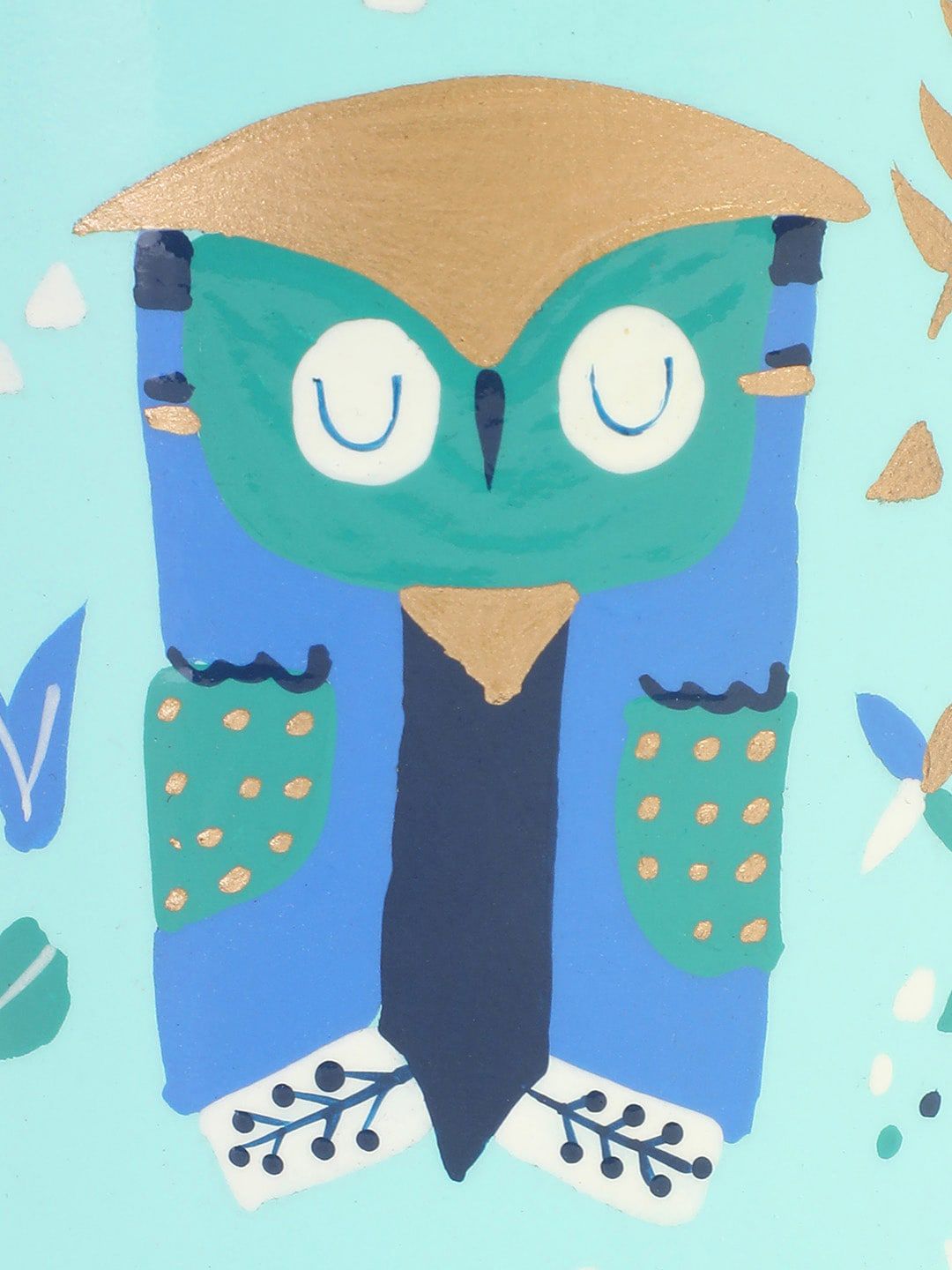 Chumbak Blue Hand-Painted Stainless Steel Tumbler