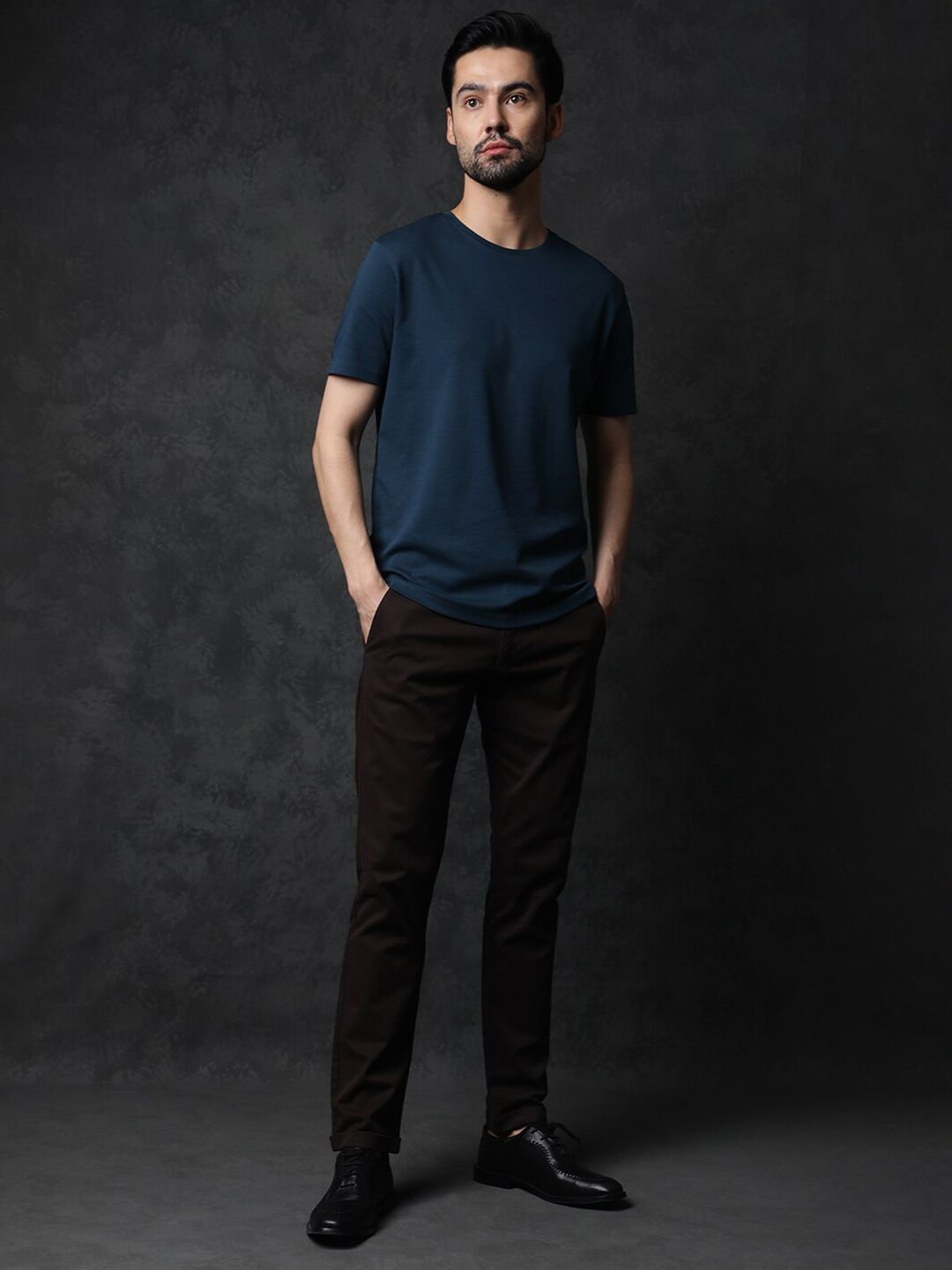 RARE RABBIT Men Gis Slim Fit Cotton T-Shirt