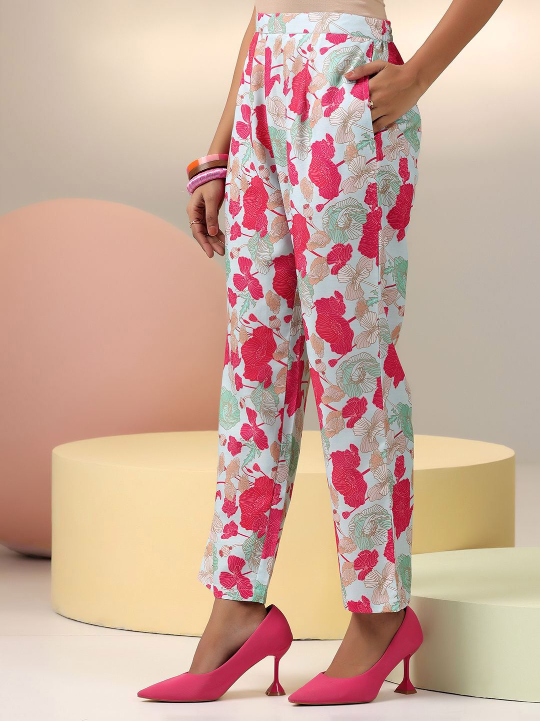 Libas Floral Printed Shirt With Trouser