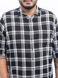 HIGHLANDER Men Plus Size Tartan Checks Casual Shirt