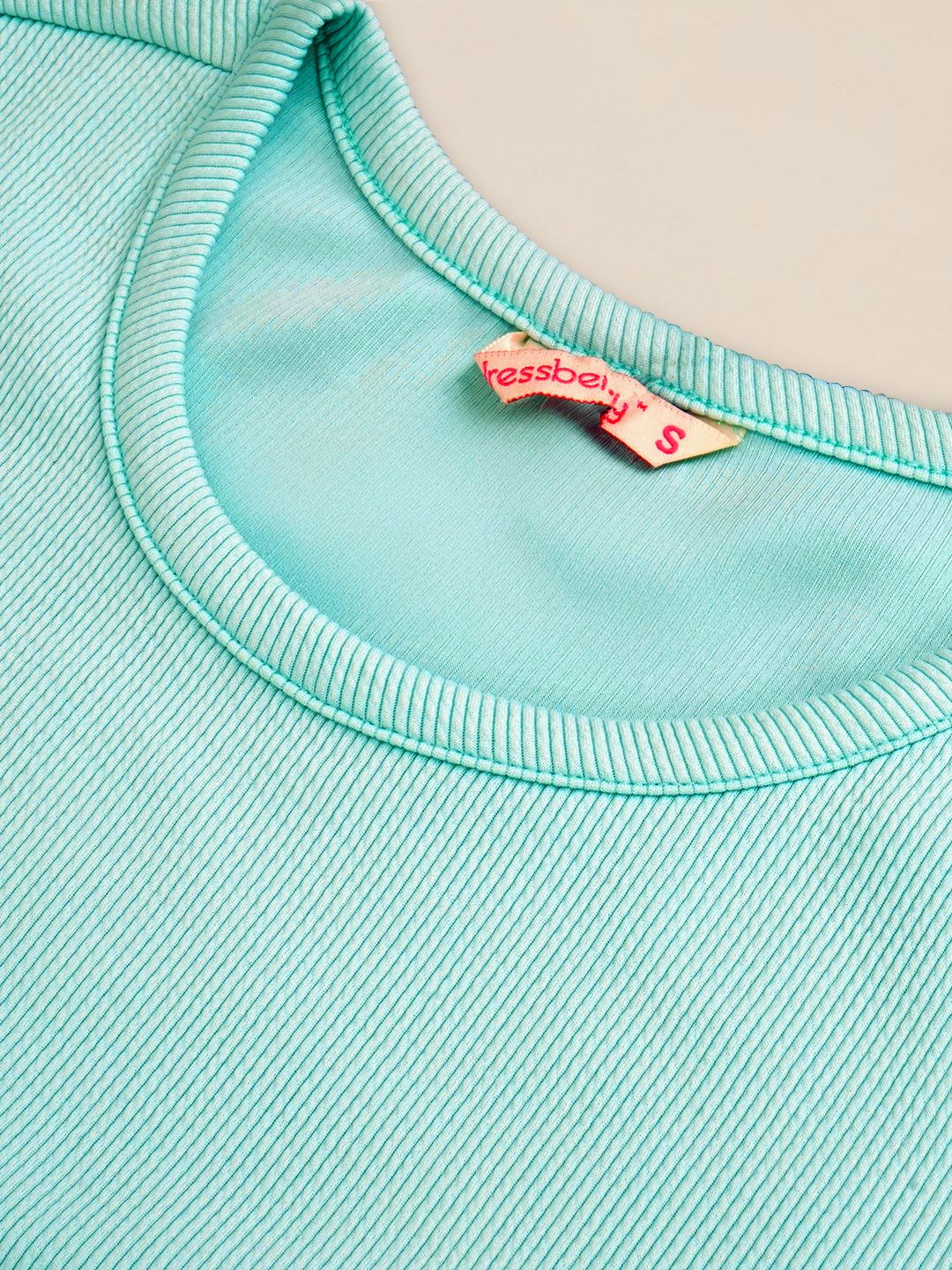 DressBerry Solid Ribbed T-shirt