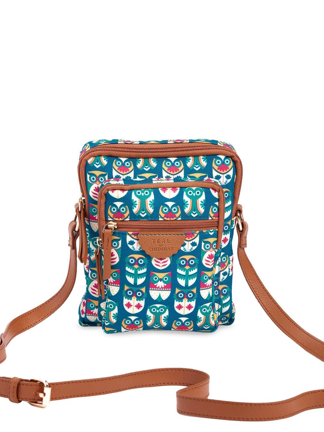TEAL BY CHUMBAK Graphic Printed Sling Bag