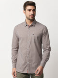 Thomas Scott Men Brown Relaxed Gingham Checks Checked Pure Cotton Casual Sustainable Shirt