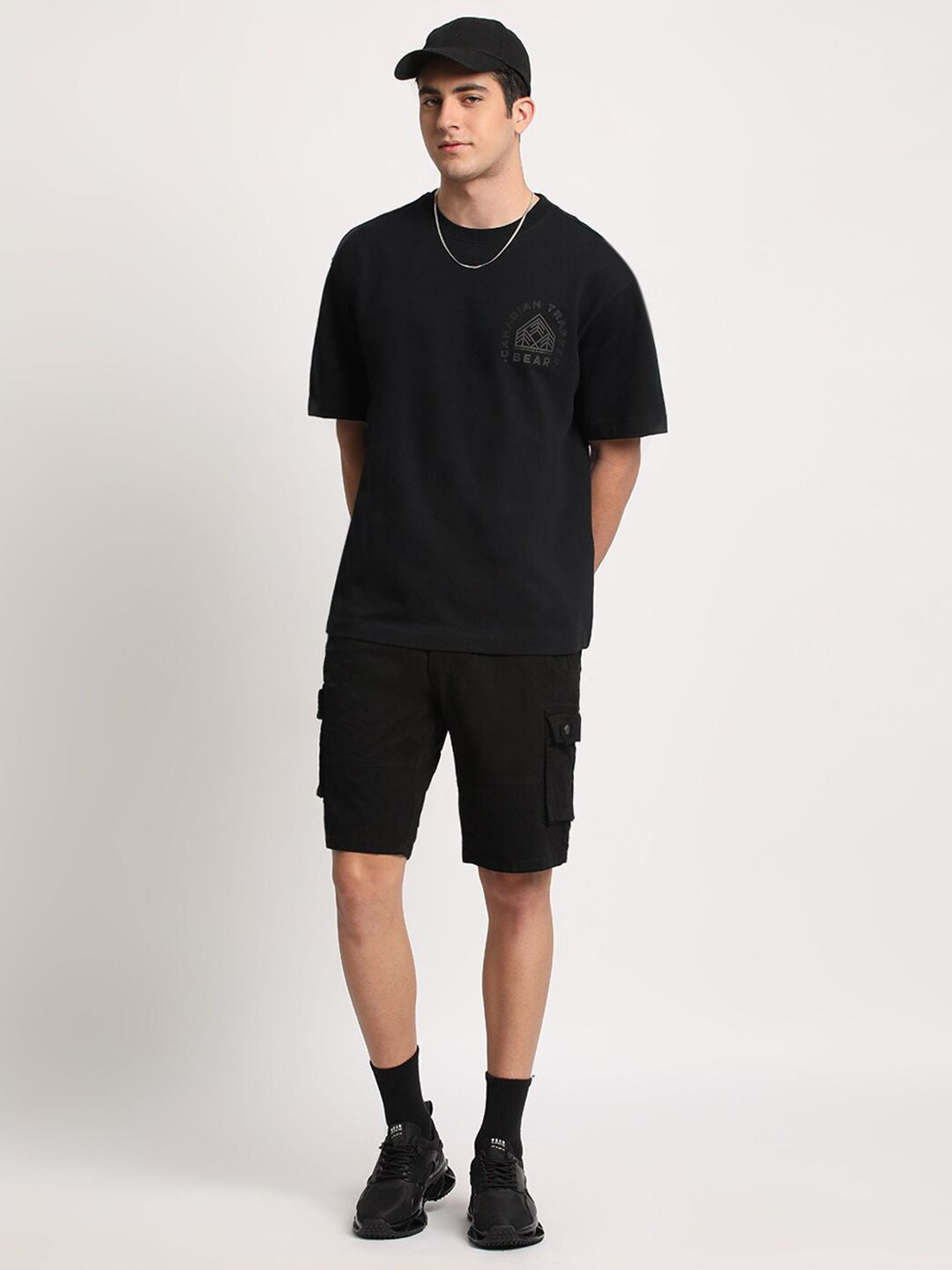 THE BEAR HOUSE Men Printed Loose Fit Cotton Pure Cotton T-Shirt