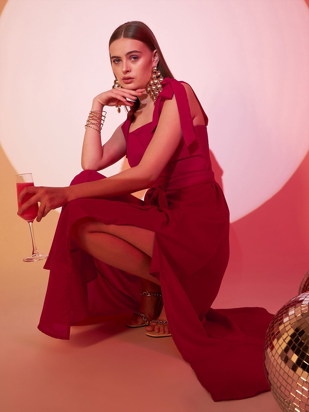 Berrylush Flared Maxi Dress