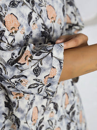 SANSKRUTIHOMES Women Coral Floral Printed Pure Cotton Night Suit