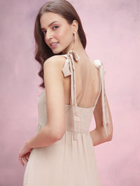 DressBerry Crinkle Effect Smocked Tiered Dress