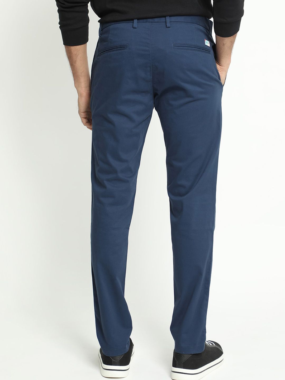 RARE RABBIT Men Pesto Mid Rise Slim Fit Cotton Trouser