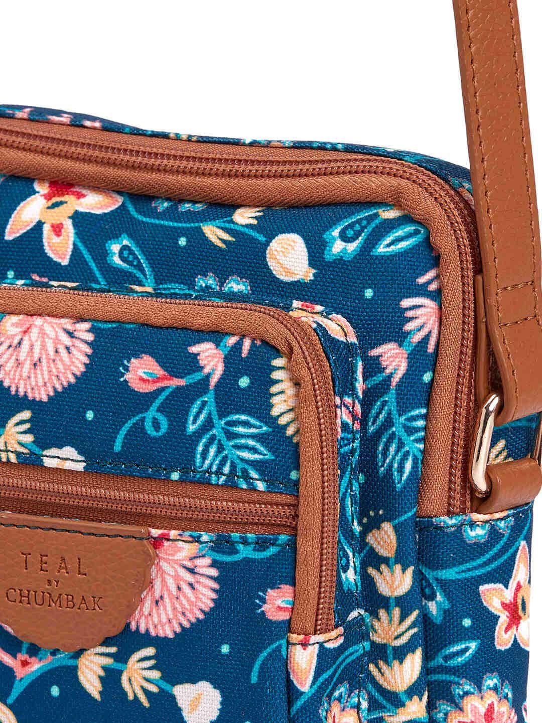 TEAL BY CHUMBAK Printed Sling Bag