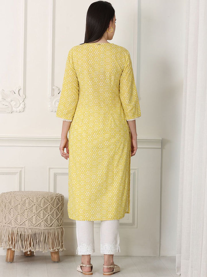 W Women Floral Flared Sleeves Kurta