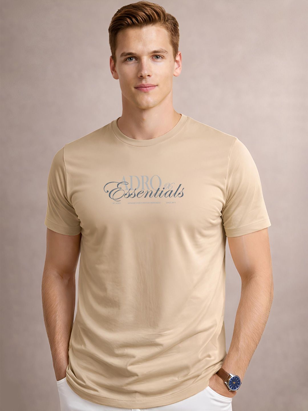 ADRO Men Typography Printed T-shirt
