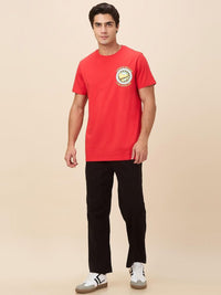Being Human Men Typography Printed Round Neck Cotton Relaxed Fit T-shirt