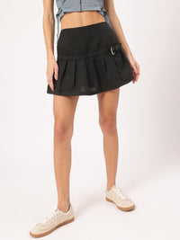 DressBerry Y2K Revamp Belted Box Pleats Mini Skirt