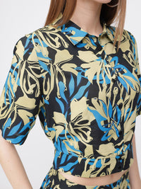 DressBerry Floral Daze Retro Boxy Crop Shirt