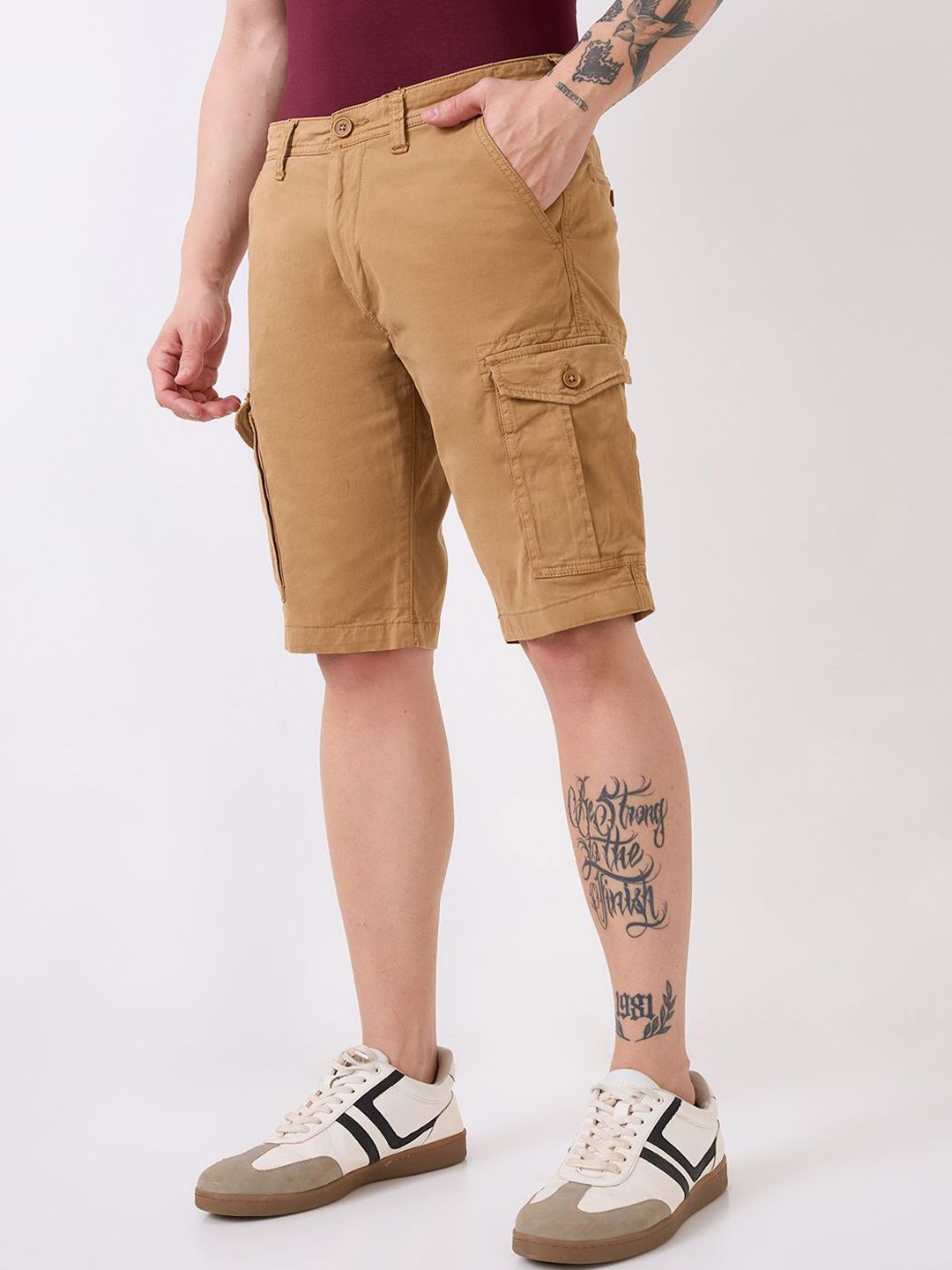 SPYKAR Men Cotton Cargo Shorts