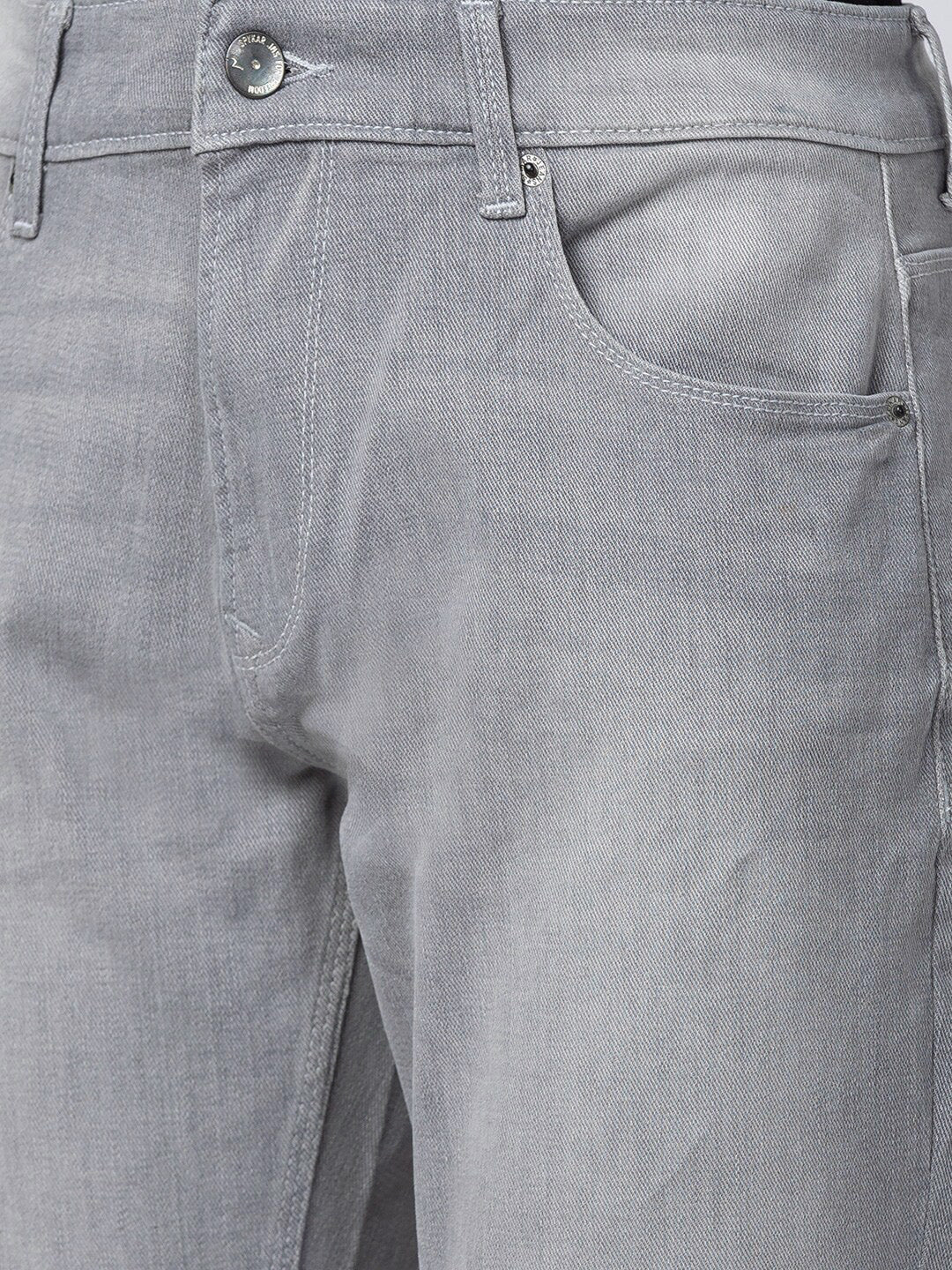 SPYKAR Men Slim Fit Low-Rise Low Distress Light Fade Stretchable Cotton Jeans