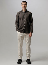 THE BEAR HOUSE Slim Fit Opaque Casual Pure Cotton Shirt
