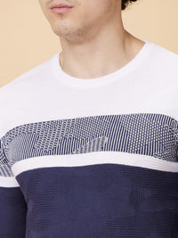 Being Human Men Pure Cotton Colourblocked Pockets T-shirt