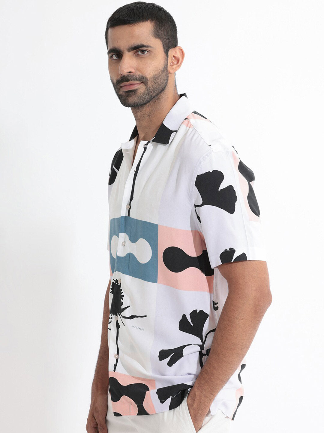 RARE RABBIT Men Ansel Slim Fit Abstract Printed Shirt