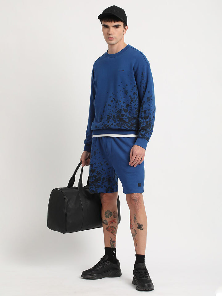 THE BEAR HOUSE Abstract Printed Terry Pure Cotton Pullover